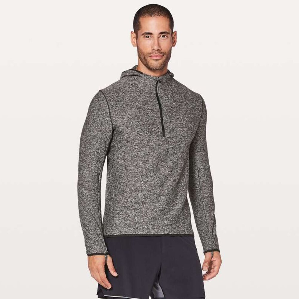 Lululemon Men's Surge Warm 1/2 Zip Hoodie - Grey